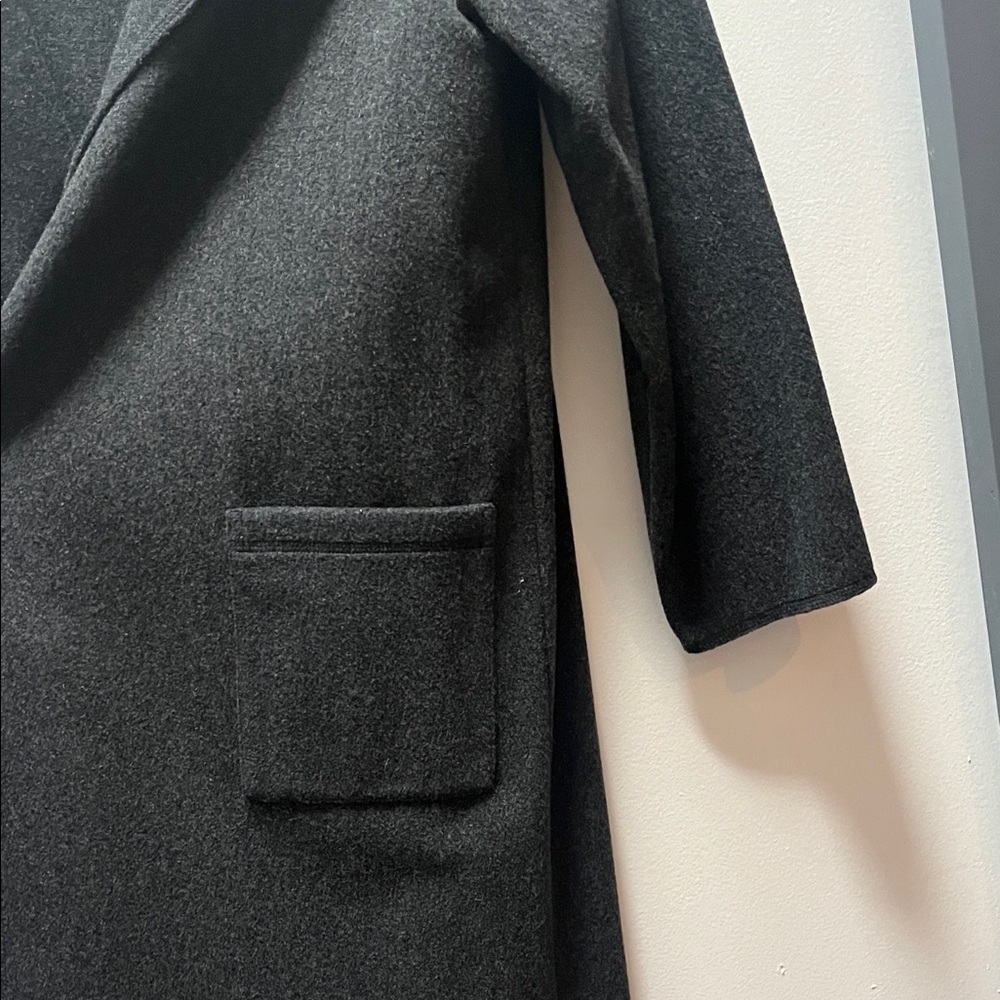 Eileen Fisher Lightweight Boiled Wool Icon Coat in Regenerative Wool - Picture 3 of 6